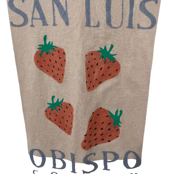 Wildfox Women’s Casual Pink Cotton Tee W/ Strawberry Graphic Print - Picture 5 of 6